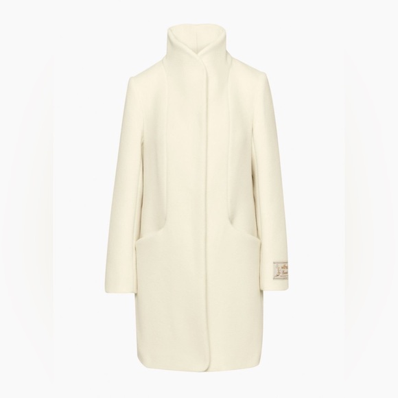 NWOT Aritzia Wilfred Cocoon Wool Cashmere Mid Coat - Picture 2 of 7